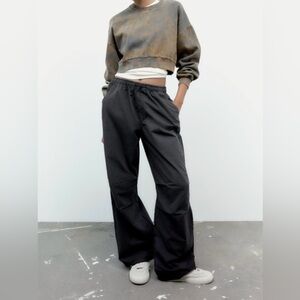 Zara adjustable parachute pants